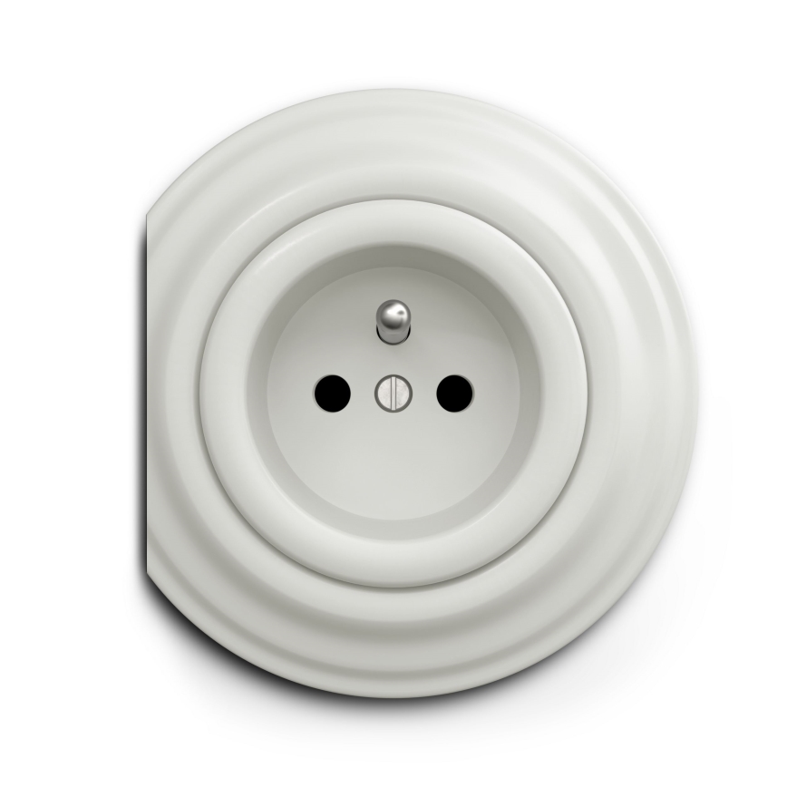 Reblig - Retro end frame, white ceramic