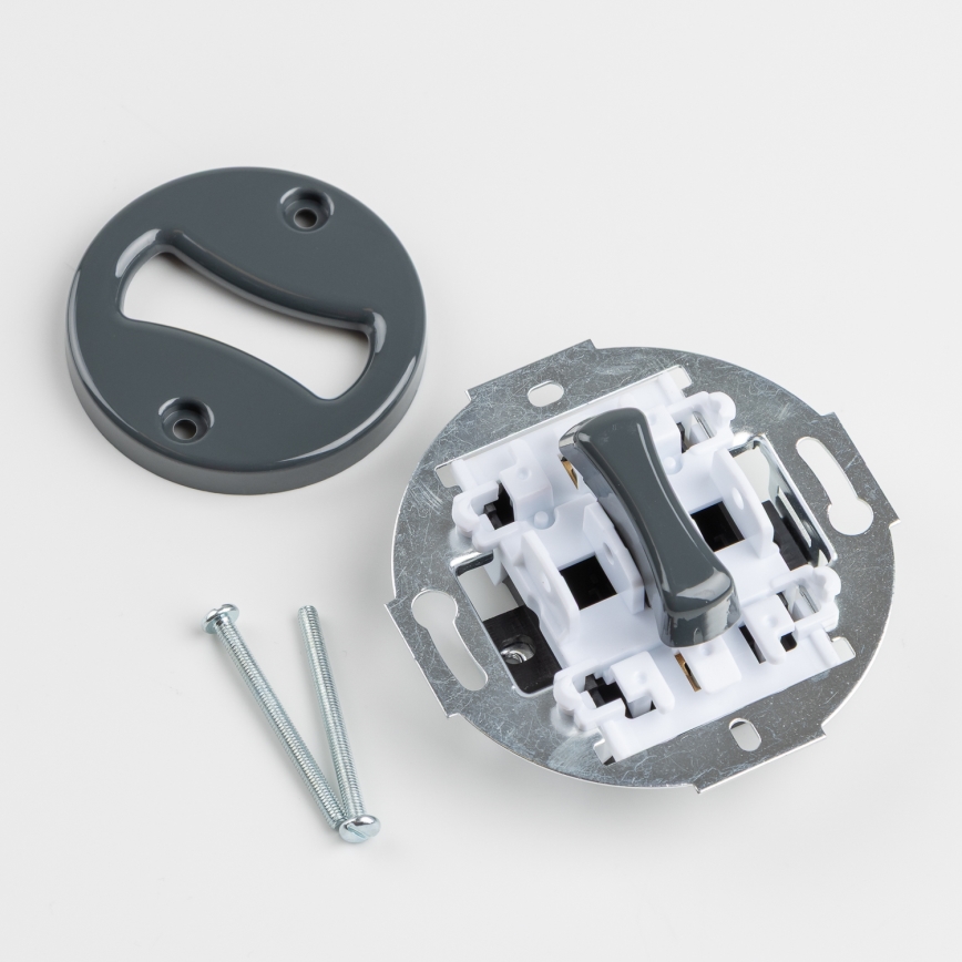 Reblig - Retro Four-Way Switch, Frameless, No. 7, Anthracite