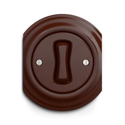 Reblig - Retro four-way switch, frameless, No. 7, brown