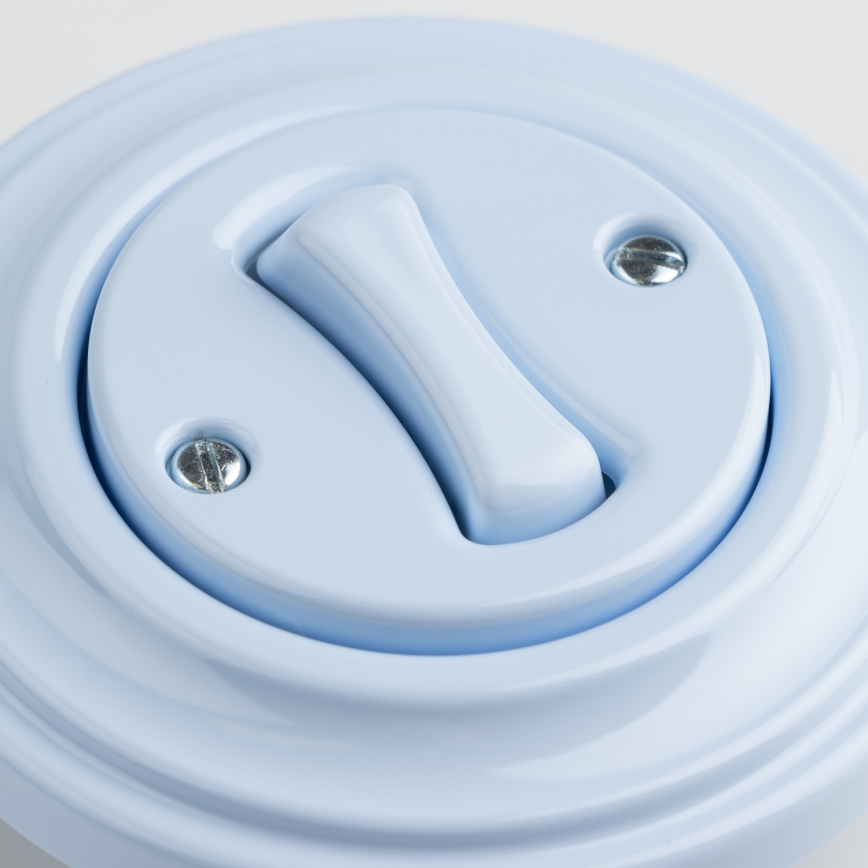 Reblig - Retro Framed Button, Blue