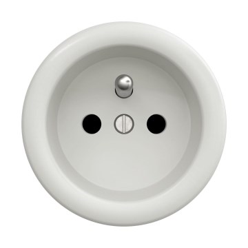 Reblig - Retro Frameless 230V Ceramic Socket, White