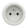 Reblig - Retro Frameless 230V Ceramic Socket, White