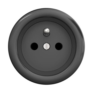 Reblig - Retro Frameless 230V Home Socket, Anthracite