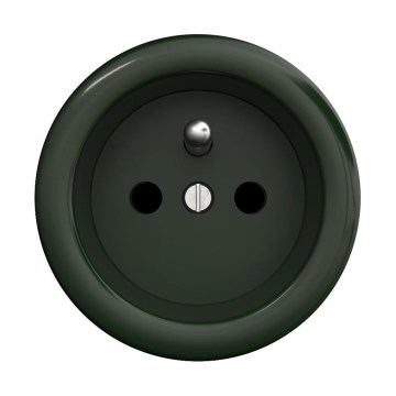 Reblig - Retro Frameless 230V Household Wall Socket, Green