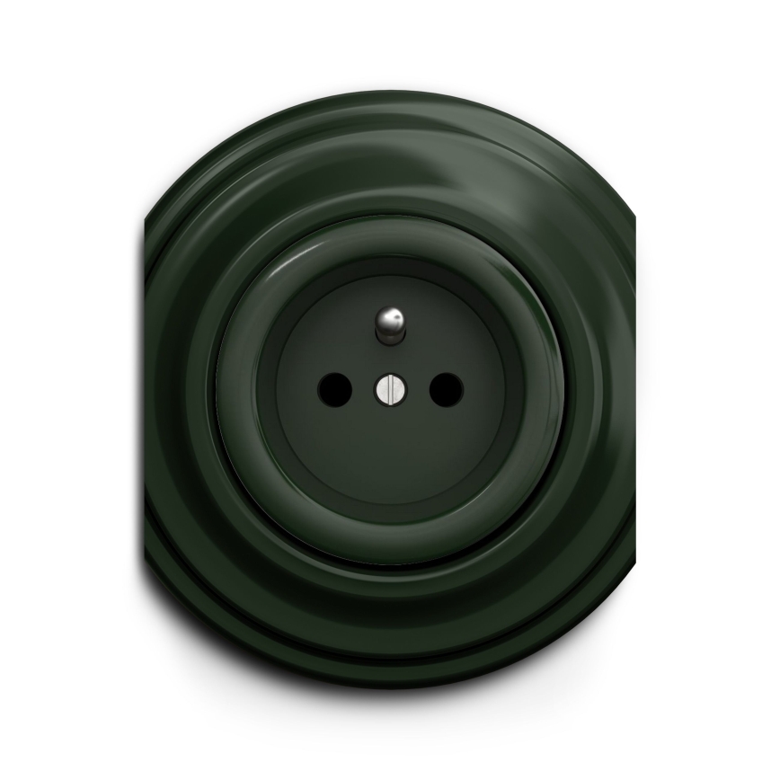 Reblig - Retro Frameless 230V Household Wall Socket, Green