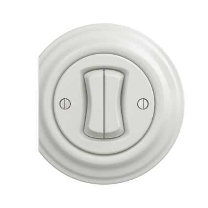 Reblig - Retro frameless 5-gang switch, white ceramic