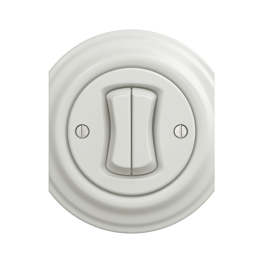 Reblig - Retro frameless 5-gang switch, white ceramic