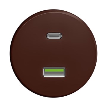 Reblig - Retro Frameless A+C USB Outlet, Brown