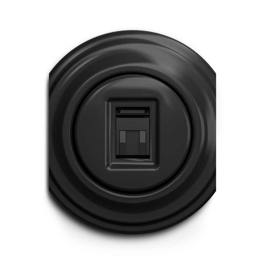 Reblig - Retro Frameless Data Socket, Black