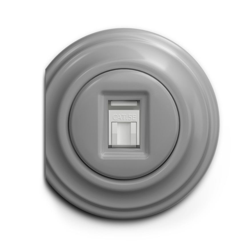 Reblig - Retro Frameless Data Socket, Grey