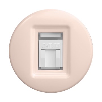 Reblig - Retro frameless data socket in dusty rose