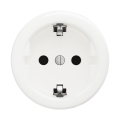 Reblig - Retro frameless domestic SCHUKO 230V/16A socket snow white