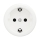 Reblig - Retro frameless domestic SCHUKO 230V/16A socket snow white