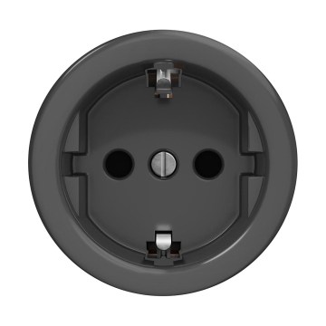 Reblig - Retro frameless domestic SCHUKO socket 230V/16A anthracite