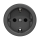Reblig - Retro frameless domestic SCHUKO socket 230V/16A anthracite