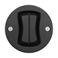 Reblig - Retro Frameless Double Rocker Switch, Black