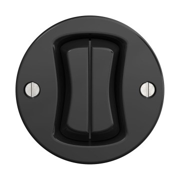 Reblig - Retro Frameless Double Rocker Switch, Black