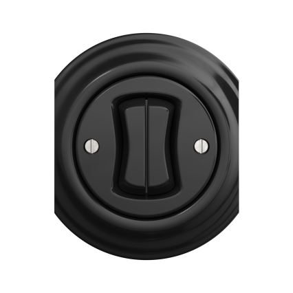 Reblig - Retro Frameless Double Rocker Switch, Black