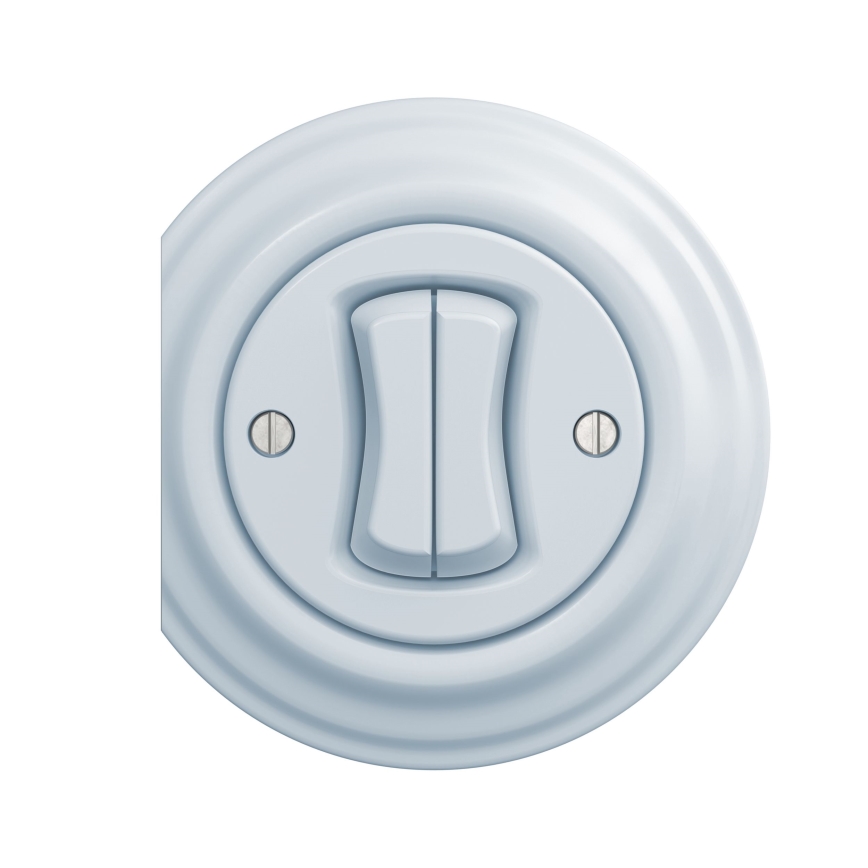 Reblig - Retro frameless double staircase switch No. 6+6, blue