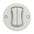 Reblig - Retro Frameless Double Switch, Ceramic White