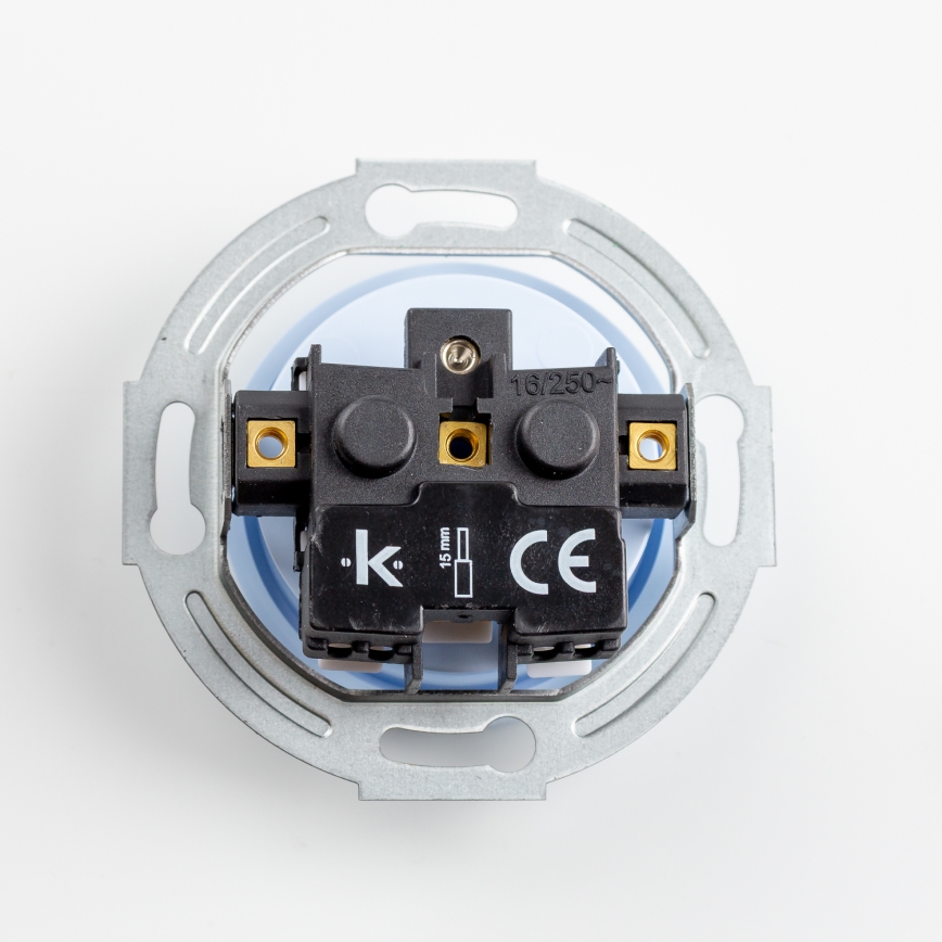 Reblig - Retro Frameless Home Wall Socket 230V Blue