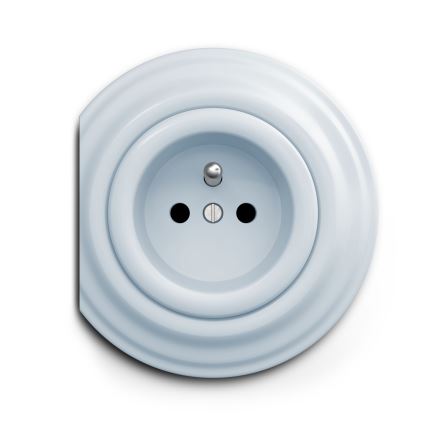 Reblig - Retro Frameless Home Wall Socket 230V Blue