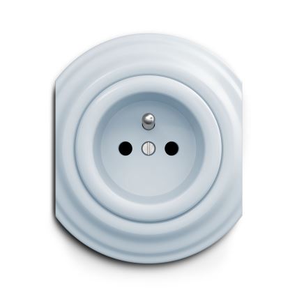 Reblig - Retro Frameless Home Wall Socket 230V Blue