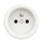 Reblig - Retro frameless household power outlet 230 V, snow white