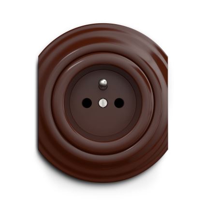 Reblig - Retro Frameless Household Socket 230V, Brown