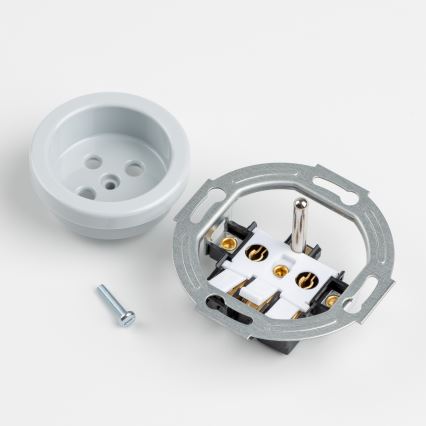 Reblig - Retro frameless household socket 230V, grey