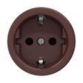Reblig - Retro frameless SCHUKO household socket 230V/16A, brown