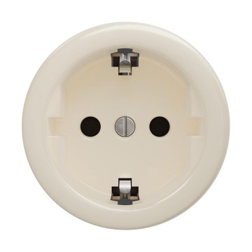 Reblig - Retro Frameless SCHUKO Wall Socket 230V/16A Beige