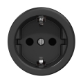 Reblig - Retro Frameless SCHUKO Wall Socket 230V/16A, Black