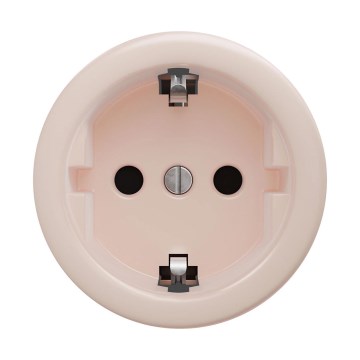Reblig - Retro frameless SCHUKO wall socket 230V/16A, dusty rose