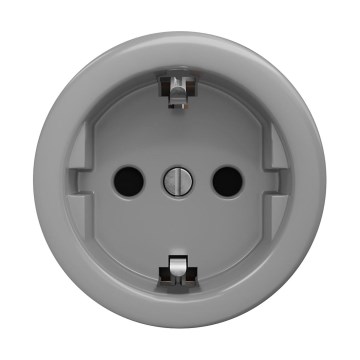 Reblig - Retro Frameless SCHUKO Wall Socket 230V/16A, Grey