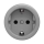 Reblig - Retro Frameless SCHUKO Wall Socket 230V/16A, Grey