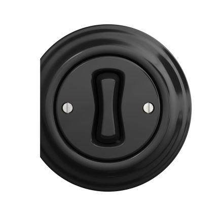 Reblig - Retro Frameless Single-Pole Switch No. 1, Black