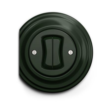 Reblig - Retro Frameless Two-Gang Staircase Switch No. 6+6, Green