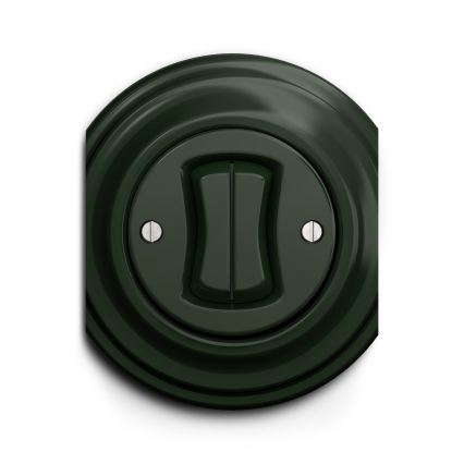 Reblig - Retro Frameless Two-Gang Staircase Switch No. 6+6, Green