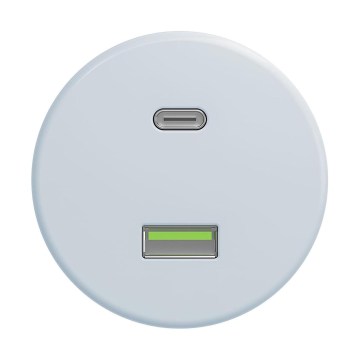 Reblig - Retro Frameless USB A+C Outlet Blue