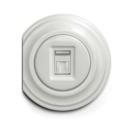 Reblig - Retro Frameless White Ceramic Data Outlet