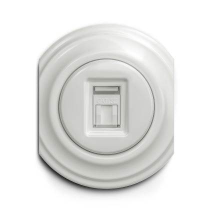 Reblig - Retro Frameless White Ceramic Data Outlet