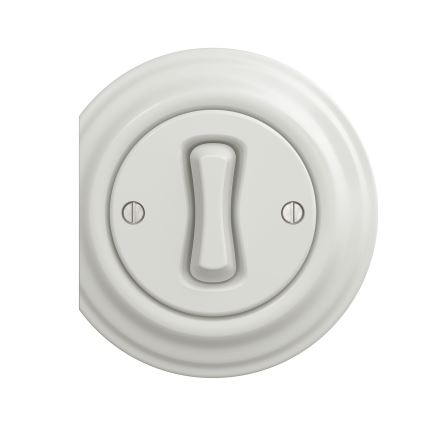 Reblig - Retro Frameless White Ceramic Push Button
