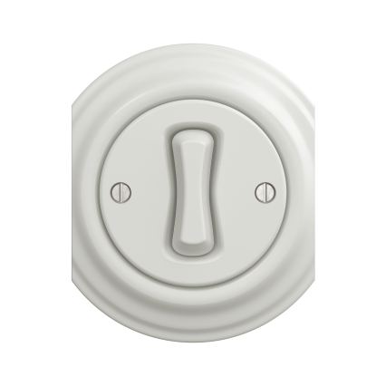 Reblig - Retro Frameless White Ceramic Push Button