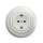 Reblig - Retro household wall outlet with frame, SCHUKO 230V/16A, white ceramic