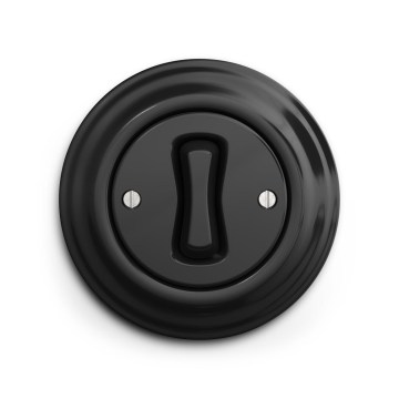 Reblig - Retro Intermediate (4-Way) Switch with Frame No. 7, Black