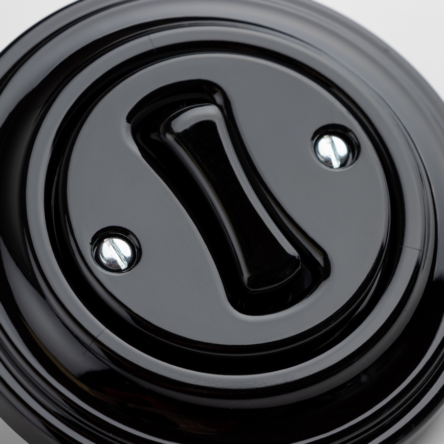 Reblig - Retro Intermediate (4-Way) Switch with Frame No. 7, Black