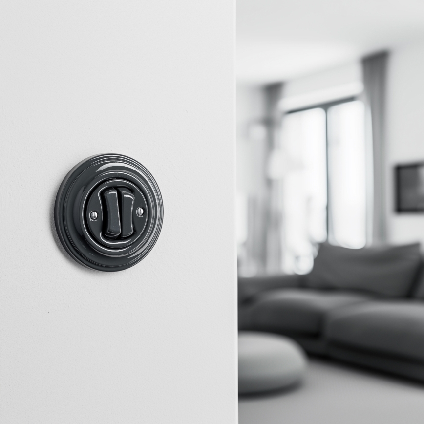 Reblig - Retro multi-gang switch with frame No. 5, anthracite