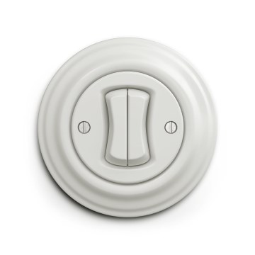 Reblig - Retro multi-gang switch with Frame No. 5, ceramic white