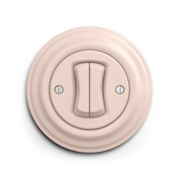Reblig - Retro multi-gang switch with frame No. 5, dusty rose